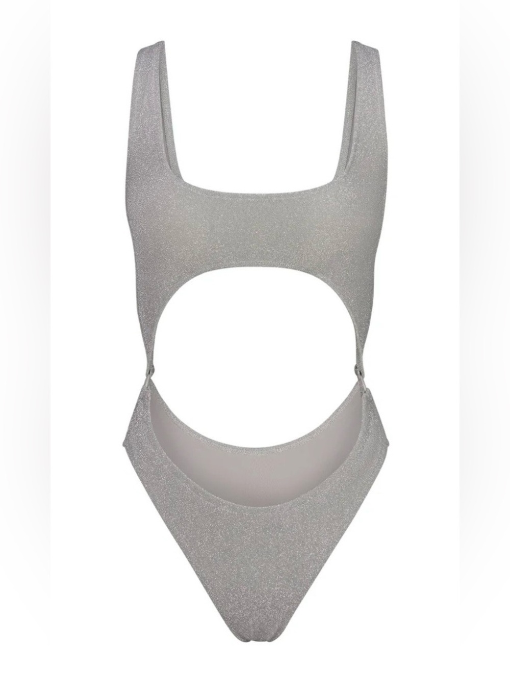 Skims NWT Silver Glitter Swim Monokini Size 2X Swimsuit